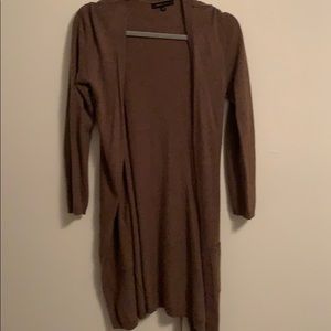 Long angora and cashmere sweater with tie back